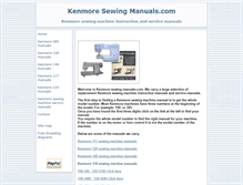 Tablet Screenshot of kenmoresewingmanuals.com